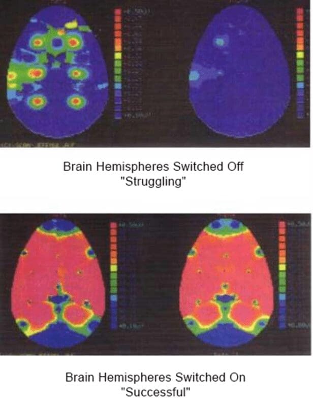 A picture of two different images with the same image being taken.